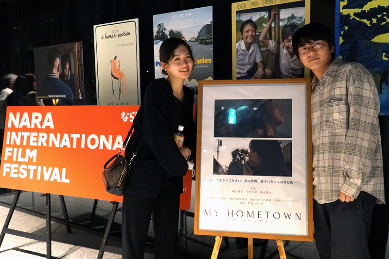 本作の撮影技師・西尾聡真さん（2021年度）も上映会場にかけつけました