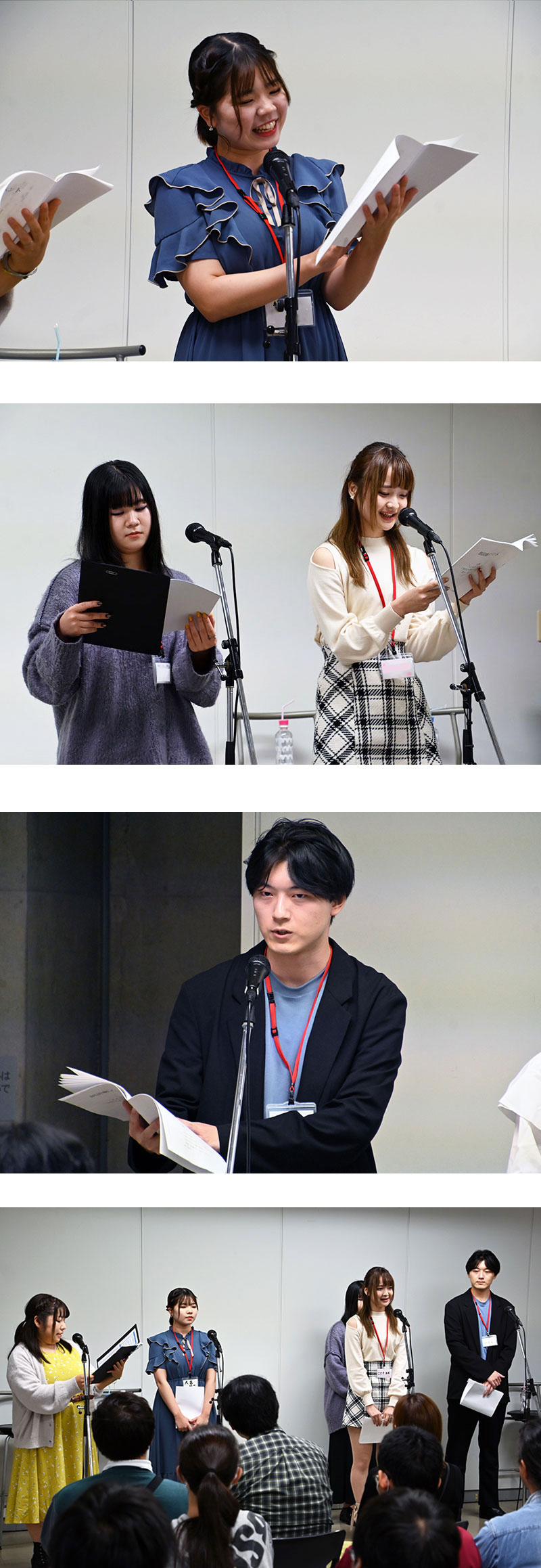 MCはアナ学の先輩・篠宮沙絵子さん。声優科の学生たちも生ヴォイスドラマに挑戦。ドキドキです♡