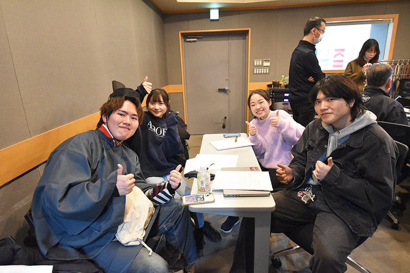 放送技術科の学生が制作した映像のナレーション録りを実施！