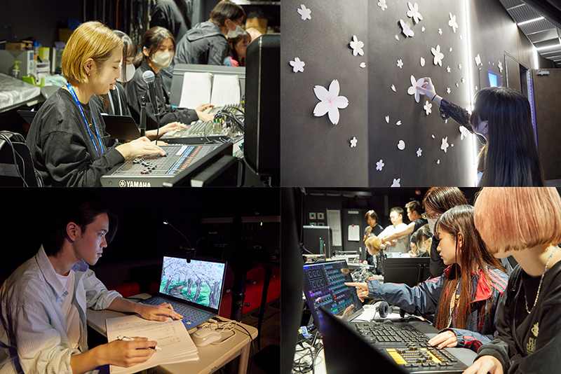 当日の映像や照明、音響、会場の装飾や舞台セットなどは、すべて学生が担当しました