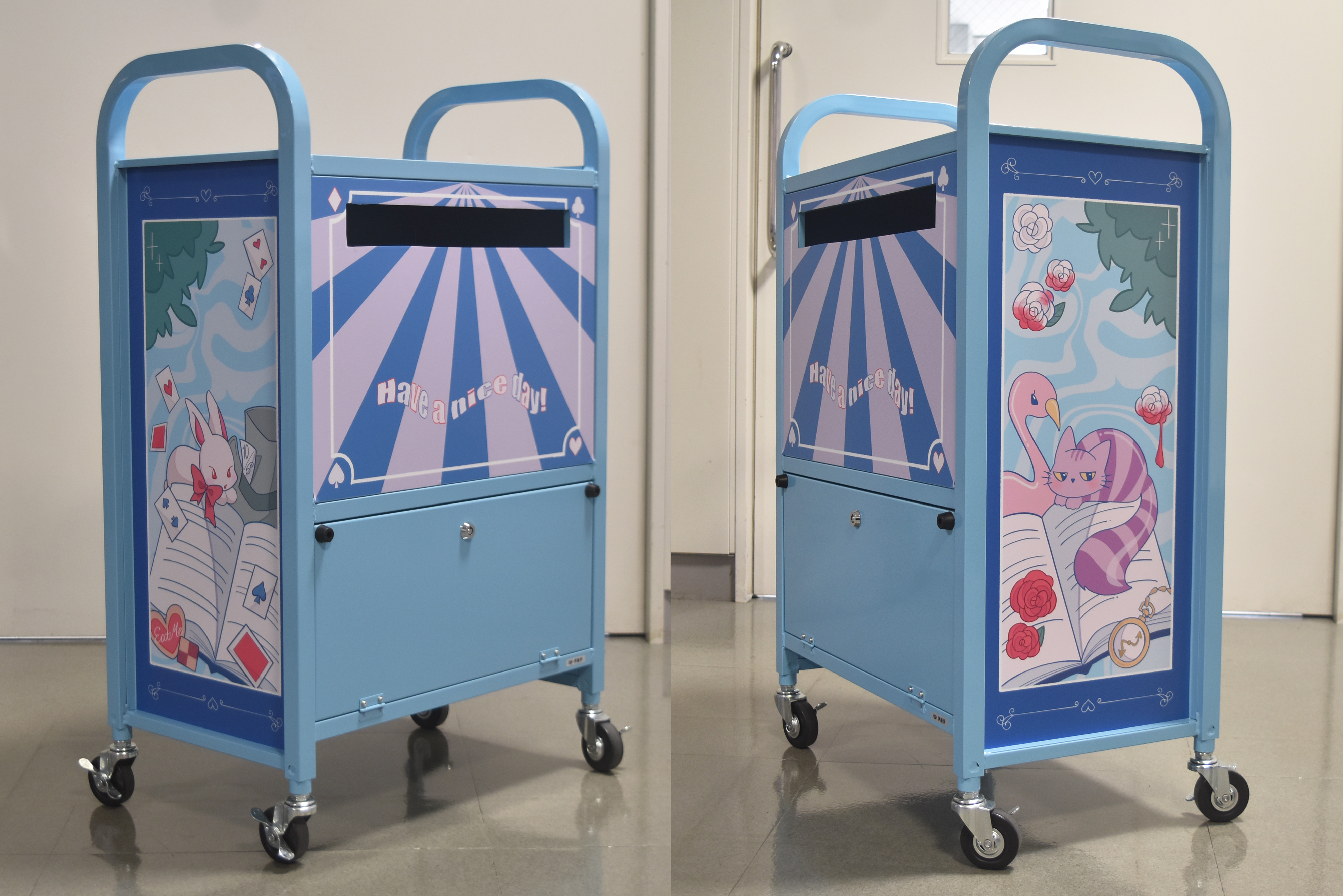 最優秀賞を獲得した佐藤さんの作品はブックトラックに！