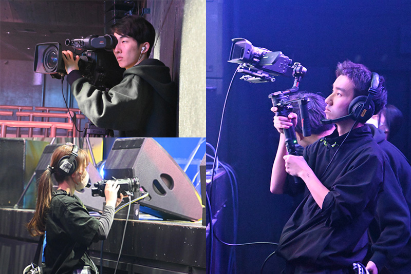 ステージ下でジンバルカメラを使った撮影も！カメラワークにこだわりました