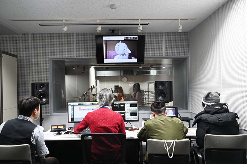 アニメーション・CG科×声優科×放送音響科！オリジナルアニメのアフレコ収録を実施