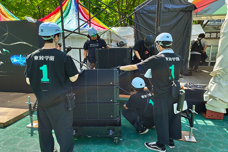 音響技術科の学生はGARDEN STAGEで活躍!