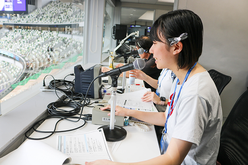 JFL最多入場者数記録を更新する16,755人の前でアナウンス！落ち着いて、しっかり読み上げることができました！