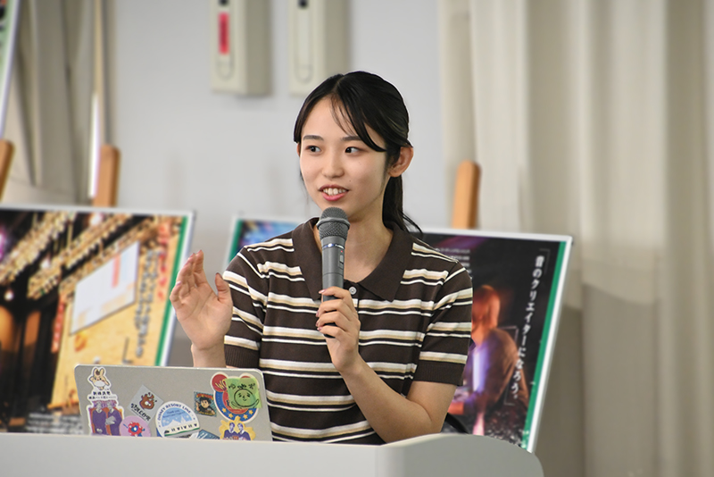 上山彩奈さん（有限会社エフェクトジャパン／23年度卒）