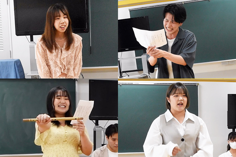 緊張のなか、それぞれ個性をアピール！審査員の先生方から細かくアドバイスをもらいました！