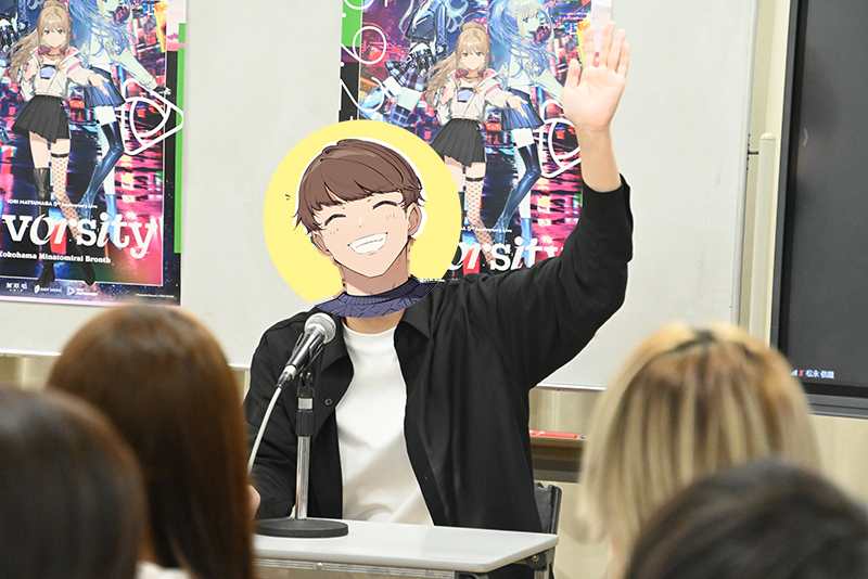 RIOT MUSIC取締役の久保元気さん。VSingerについて、新たな発見のあった貴重な授業となりました！