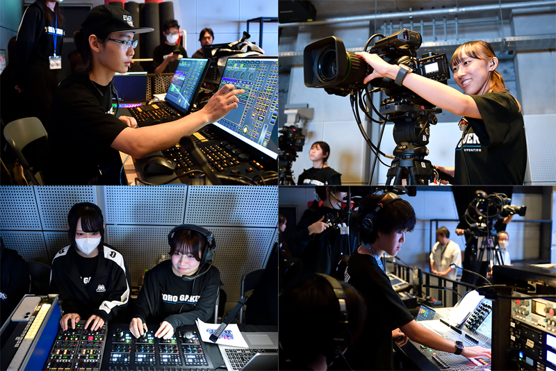 制作や映像配信、照明、PAなどスタッフもすべて学生が担当