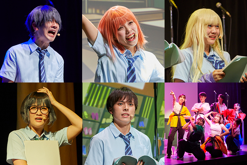 メインキャストの5人とアンサンブルのメンバー