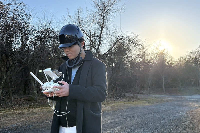 ドローンを使った撮影にも挑戦!