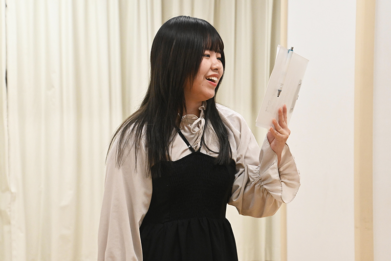 後半はオーデション。自己PR、セリフ読みを披露したのち、質疑応答の時間がありました。